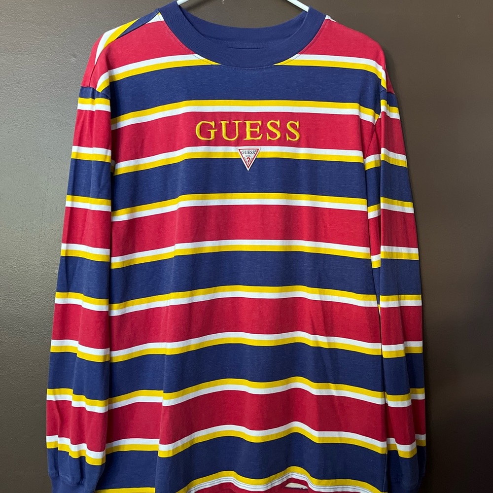 GUESS - Striped Long Sleeve T-Shirt SZ Small